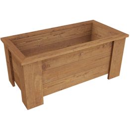 Kukkalaatikko Miljöökoriste suorakaide ruskea