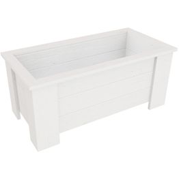 Kukkalaatikko Miljöökoriste 35x80x41cm, valkoinen