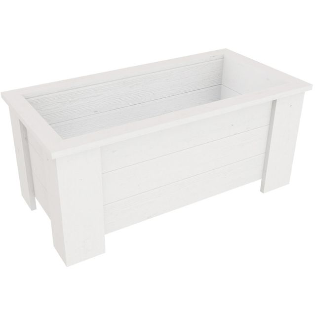 Kukkalaatikko Miljöökoriste 35x80x41cm, valkoinen