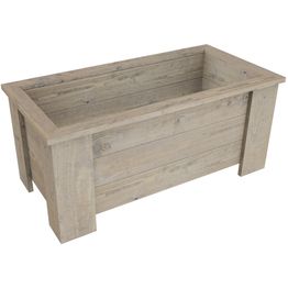 Kukkalaatikko Miljöökoriste suorakulma, 80x40x35cm, vaaleanharmaa