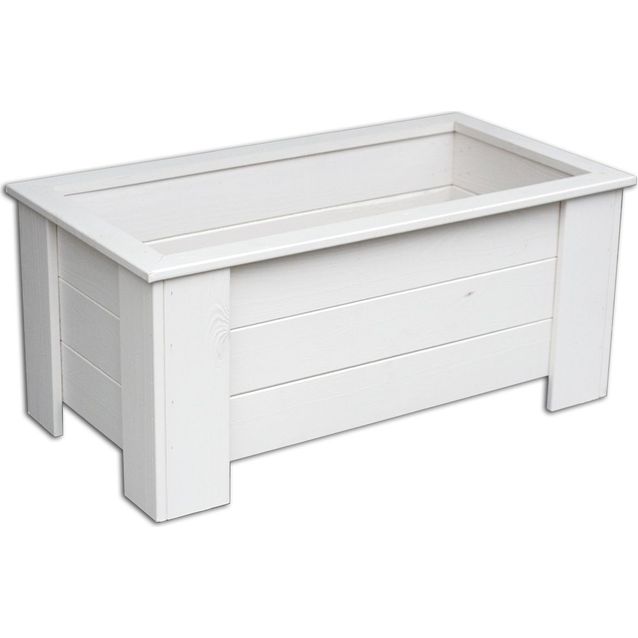 Kukkalaatikko Miljöökoriste 35x80x41cm, valkoinen