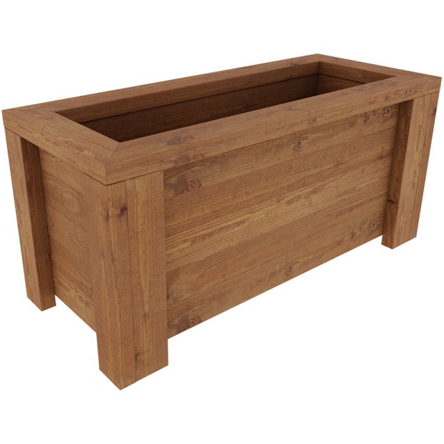 Jämäkkä istutuslaatikko Miljöökoriste, ruskea, 120x50x55 cm