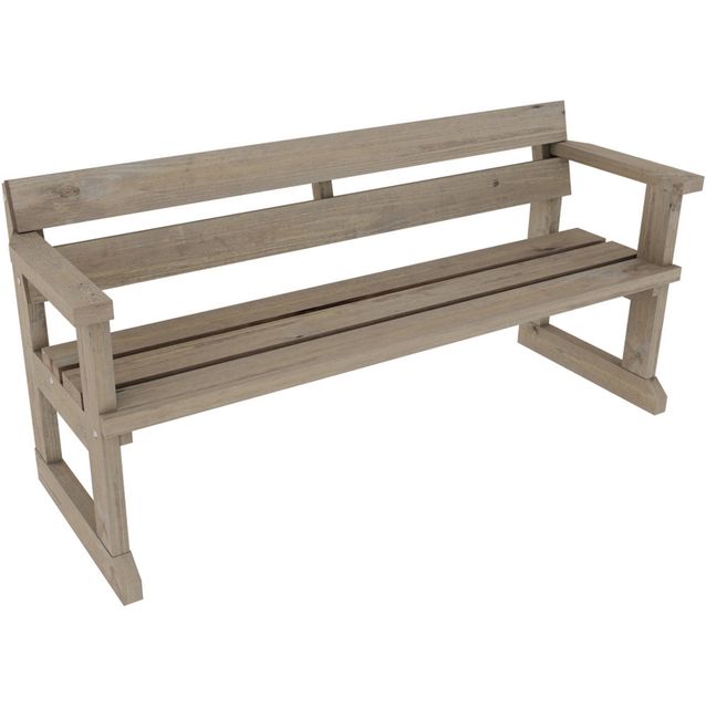 Penkki Miljöökoriste, seinä- ja käsinojilla, 178x61x82 cm, eri värejä