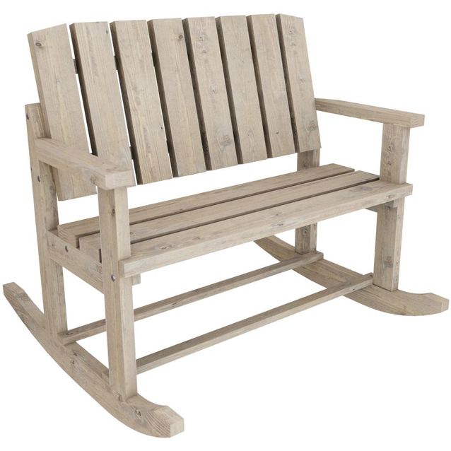 Seniorikeinupenkki Miljöökoriste Jämäkkä, 2:n istuttava, vaaleanharmaa