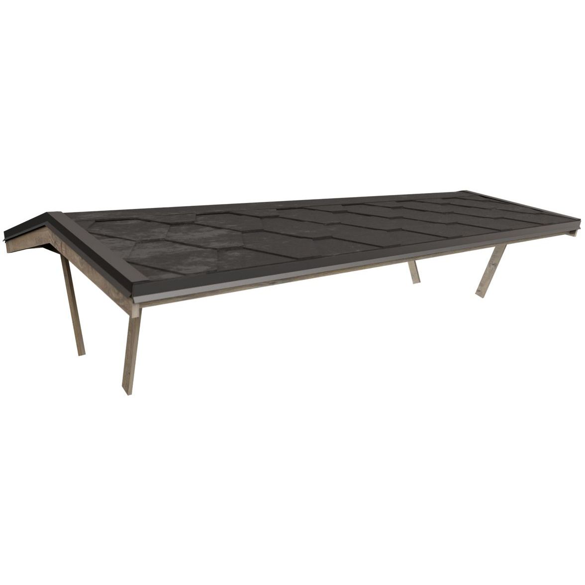 Pihakeinun katos Miljöökoriste, 3:n istuttava, huopa, vaaleanharmaa