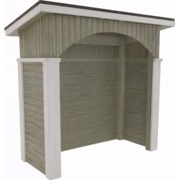 Jätekatos Miljöökoriste, 163x105x177 cm, puu, bitumikate