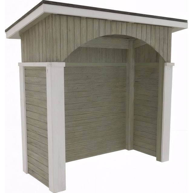 Jätekatos Miljöökoriste, 163x105x177 cm, puu, bitumikate