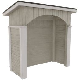 Jätekatos Miljöökoriste, vaalean harmaa, 163x105x177 cm, puu, bitumikate