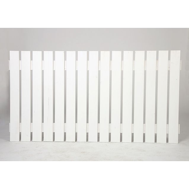 Näkösuoja-aita Miljöökoriste 183 x 80 cm pystylaudoitus valkoinen