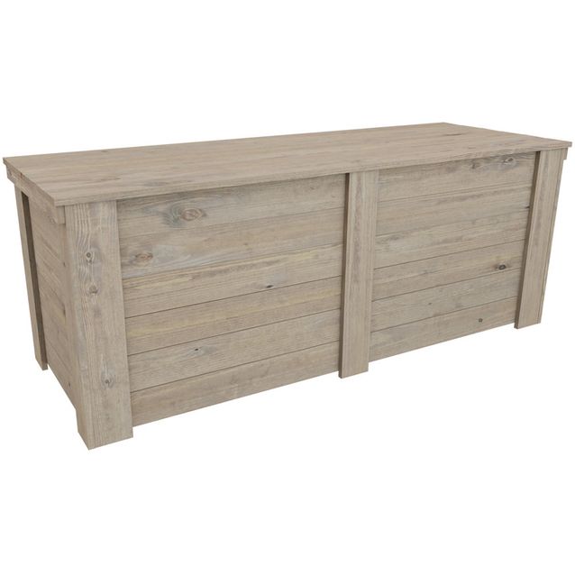 Puuarkku Miljöökoriste, 160x58x61cm, vaaleanharmaa