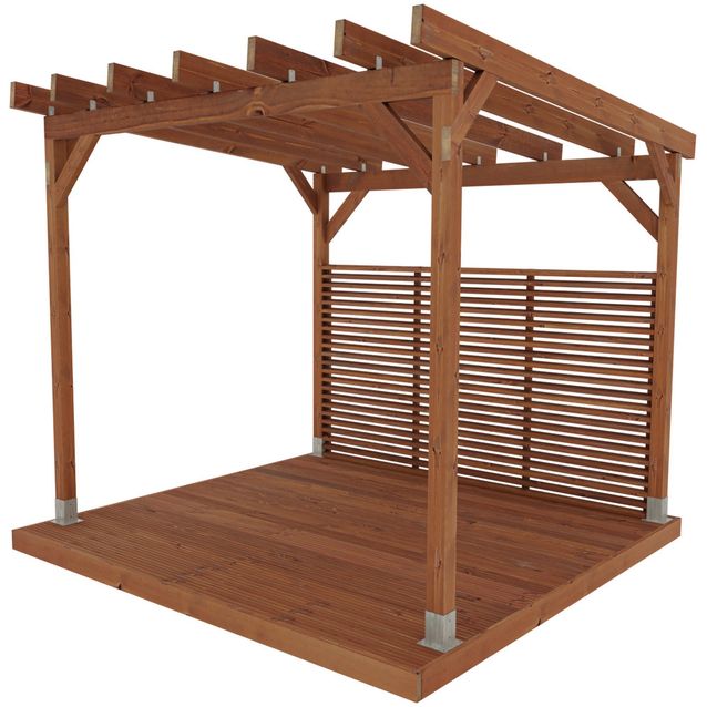 Pergola Miljöökoriste, ruskea, 300x320x280 cm