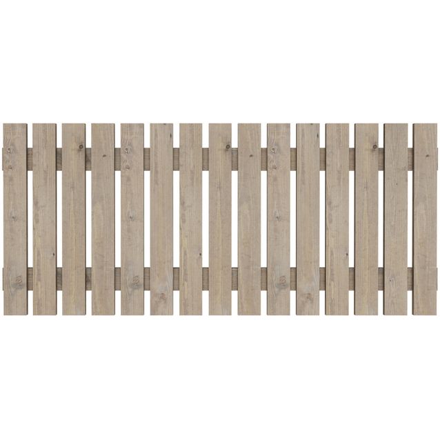 Näkösuoja-aita Miljöökoriste, 183x80cm, pystylaudoitus, vaaleanharmaa