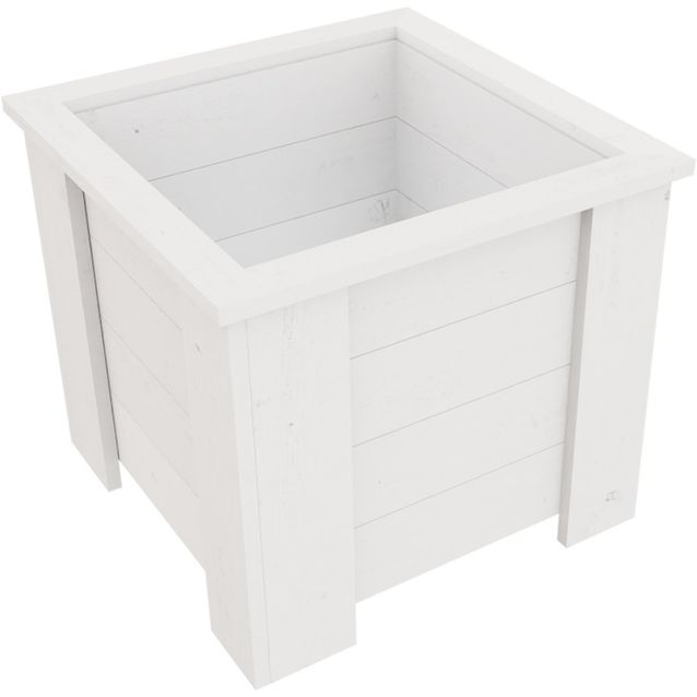 Kukkalaatikko Miljöökoriste 43x49x49cm, valkoinen