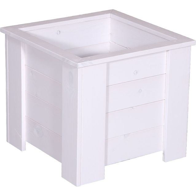 Kukkalaatikko Miljöökoriste 43x49x49cm, valkoinen