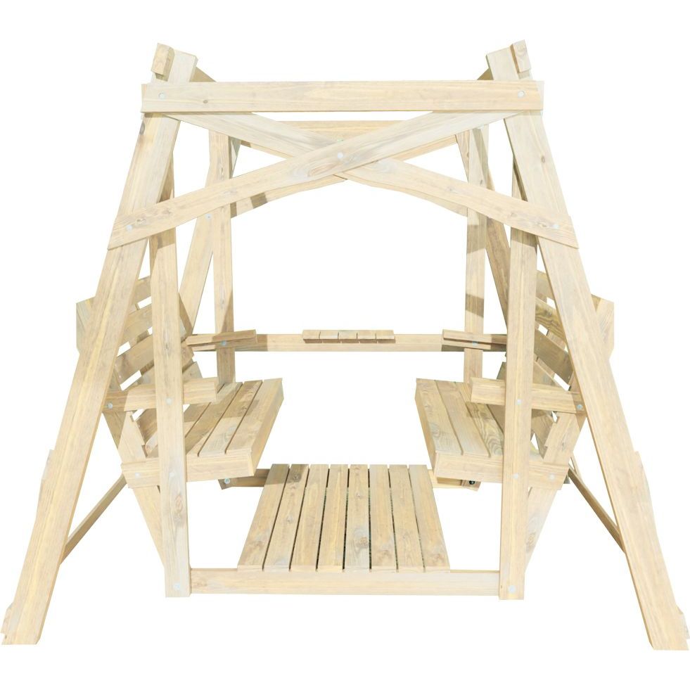 Tee se itse vastakkainistuttava pihakeinu Miljöökoriste puuvalmis