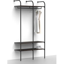 Makuuhuoneen säilytysjärjestelmä Mirror Line Nivo, tangolla ja hyllyillä, leveys 120cm, mittatilaus