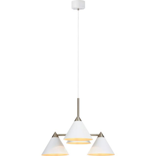 Riippuvalaisin Markslöjd Klint 4-osainen valkoinen/teräs