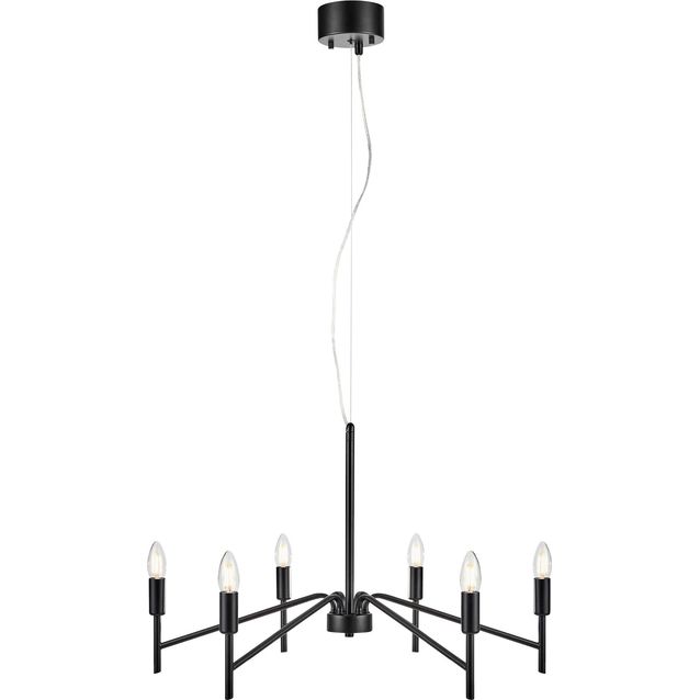 Kattokruunu Markslöjd Monarch 6-osainen musta