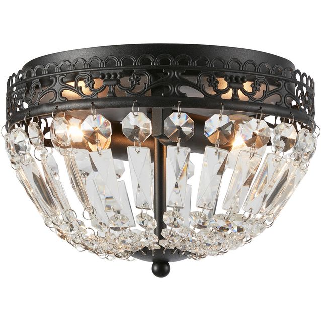 Kristalliplafondi Markslöjd Etienne musta