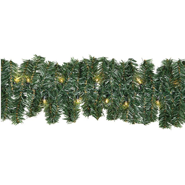 LED-havuköynnös Markslöjd Chrissline, 100 lämpimänvalkoista valoa, 5m, kaapeli vihreä