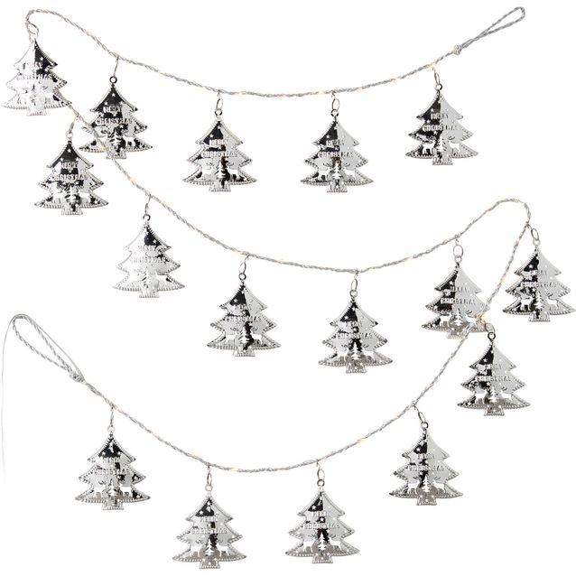 Valoketju Markslöjd Gerda paristokäyttöinen hopea