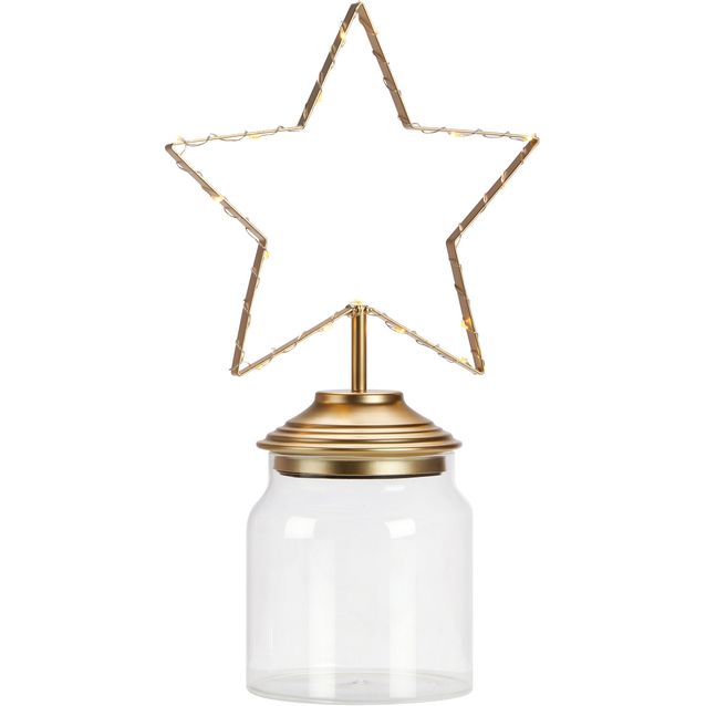 Valokoriste Markslöjd Sweetie tähti 35cm paristokäyttöinen kulta/kirkas
