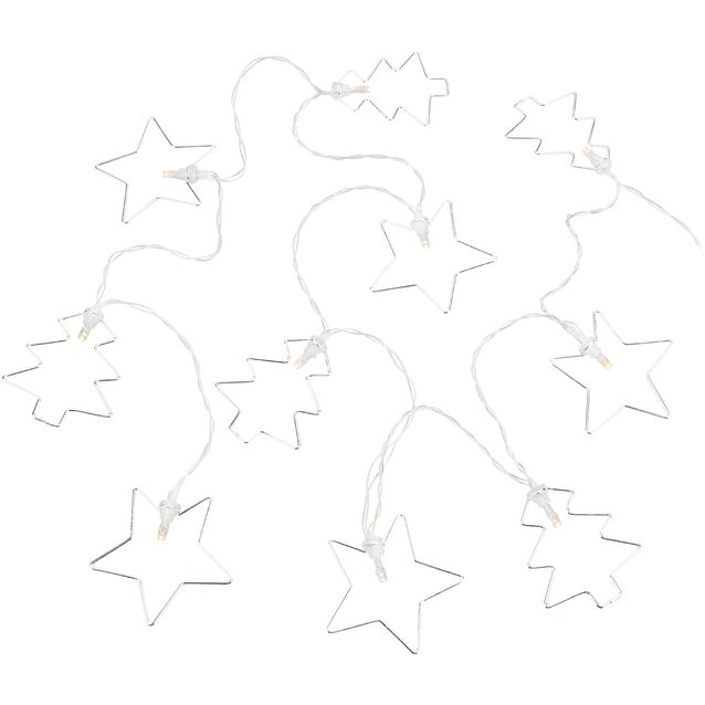 Valoketju Markslöjd Tri 10 valoa paristokäyttöinen hopea