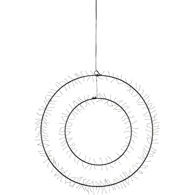 Valokoriste Markslöjd Double ripustettava 300 valoa paristokäyttöinen musta