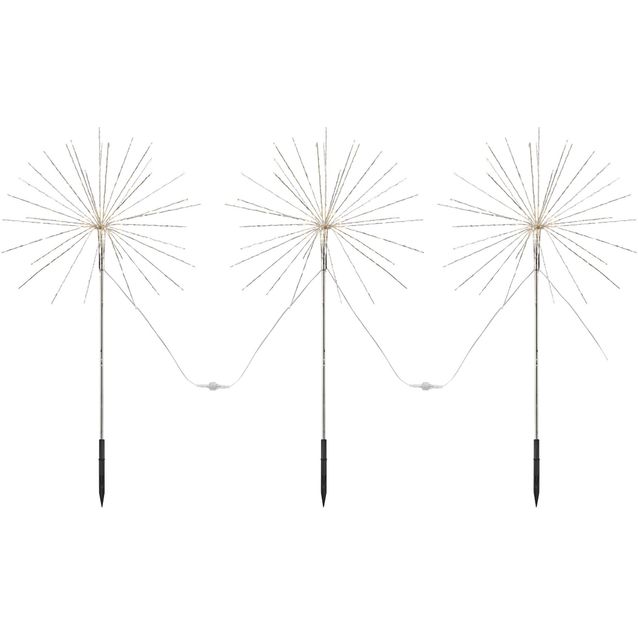 Valokoriste ulos Markslöjd Zoey paristokäyttöinen IP44 3kpl/pkt hopea