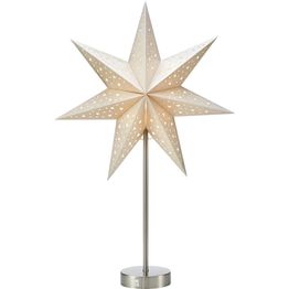 Pöytätähti Markslöjd Mathilda paristokäyttöinen teräs/valkoinen