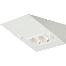 Kulmapistorasia M-Light kytkin, valkoinen