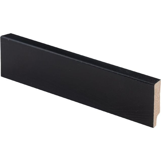 Jalkalista Maler Aava 12x42x2700mm, sj mänty, musta