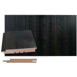 Saunapaneeli Maler Rustik SPA STS-3, 18x145mm, kuusi, ympäripontattu, PN, harjattu hiili