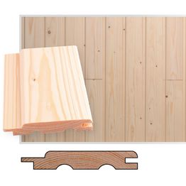 Saunapaneeli/sisustuspaneeli Maler SPA STP-10, 15x95x1800mm, VK kuusi, puuvalmis