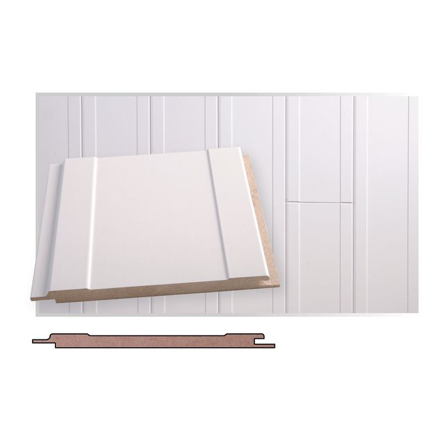 Sisustuspaneeli Maler CITY, 10x160x2070mm, mdf, ympäripontattu, valkoinen, E0
