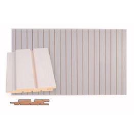 Valeurapaneeli Maler STS-5, 14x95x2985mm, mänty, ympäripontattu, PN, valkolakattu