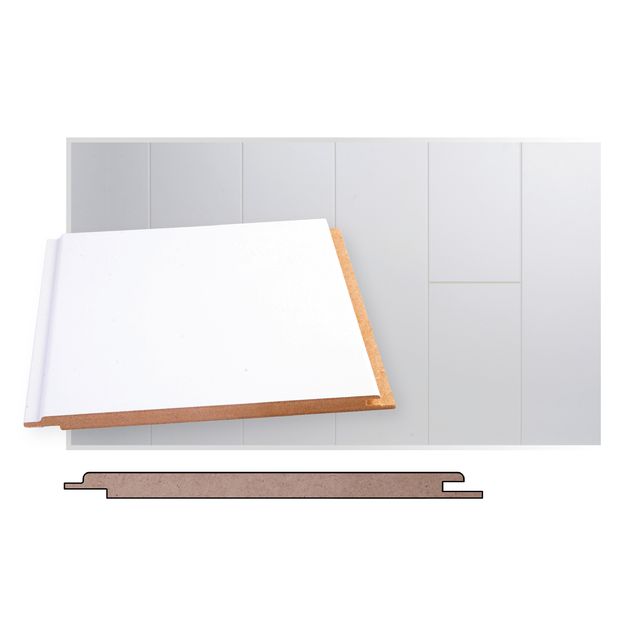 Sisustuspaneeli Maler STP-0 10x160x2100mm, mdf, ympäripontattu, puolikiiltävä valkoinen