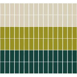 Tapetti Marimekko Tiiliskivi, 0.7x10.05m, ruutu, vihreä/beige