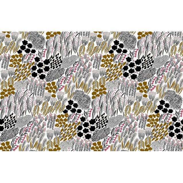 Tapetti Marimekko Pieni letto beige/musta 0,7x10,05 m