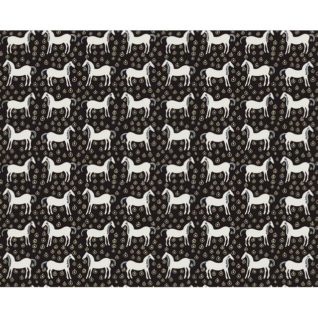 Tapetti Marimekko Musta tamma mustavalkoinen 0,7x10,05 m