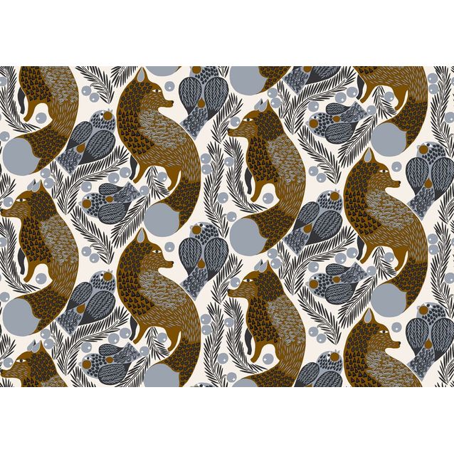 Tapetti Marimekko Ketunmarja sinertävä 0,7x10,05 m