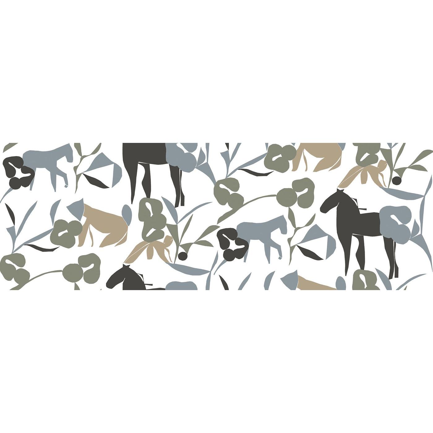 Tapetti Marimekko Laidun, 0.7x10.05m, vihreä-harmaa, non-woven