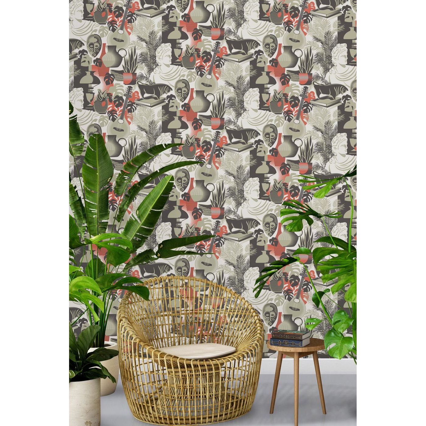 Tapetti Mini Moderns Art Room, 0.52x10m, non-woven, ruskea-oranssi