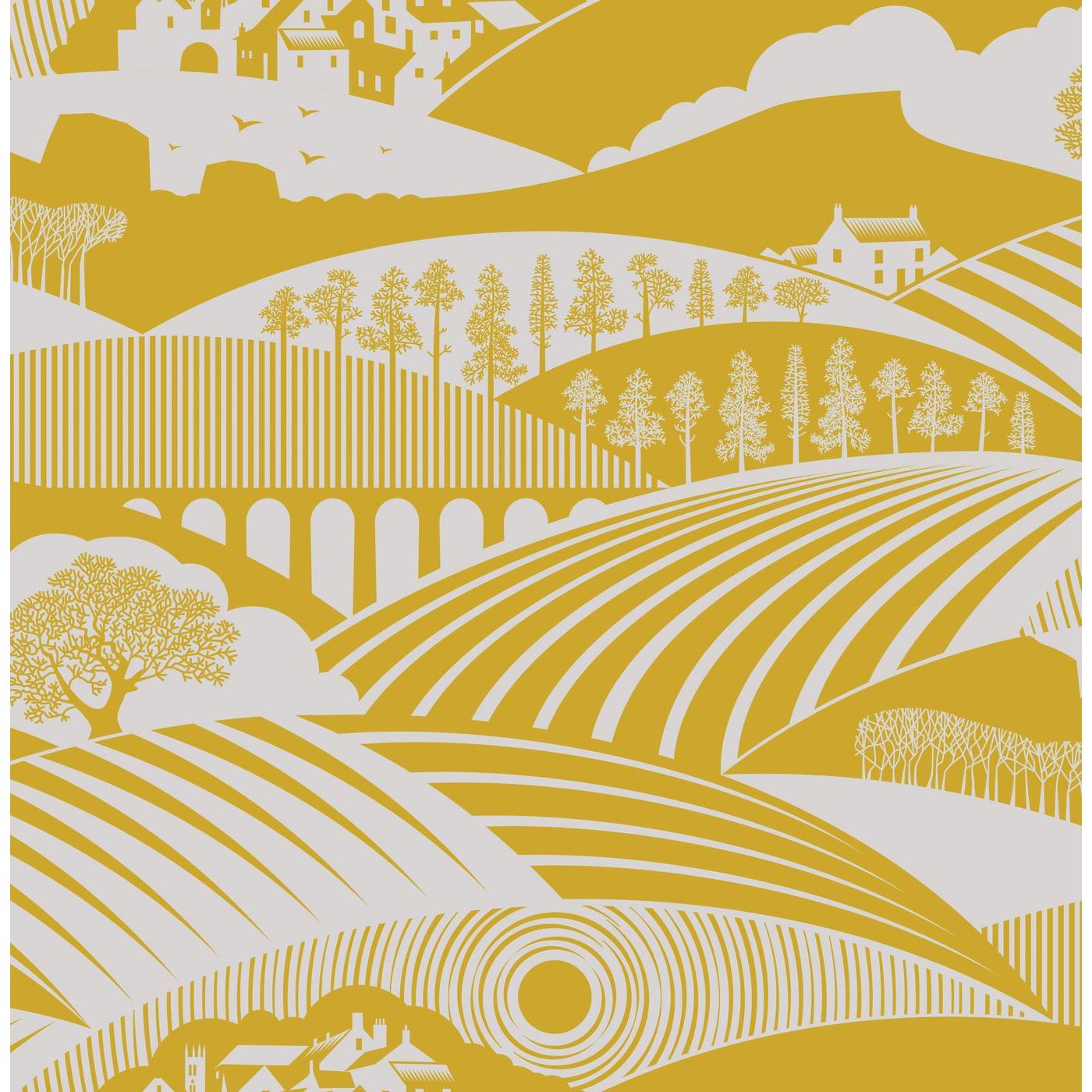 Tapetti Mini Moderns Moordale, 0.52x10m, non-woven, keltainen