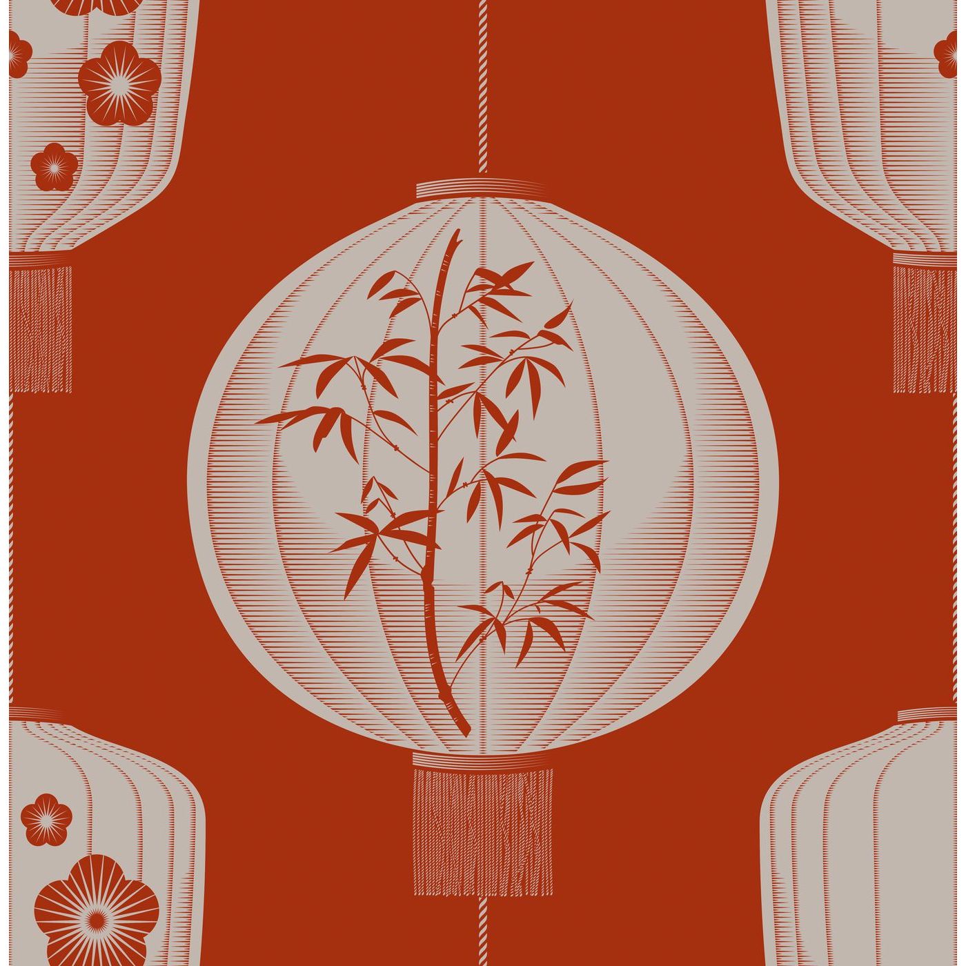 Tapetti Mini Moderns Lucky Lantern, 0.52x10m, non-woven, oranssi