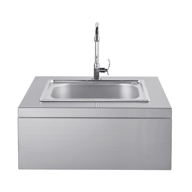 Tiskiallasmoduuli Myoutdoorkitchen Nordic Line integroitava ruostumaton teräs