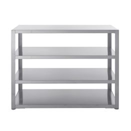 Kesäkeittiön työtasomoduuli hyllyillä Myoutdoorkitchen 120 cm ruostumaton teräs