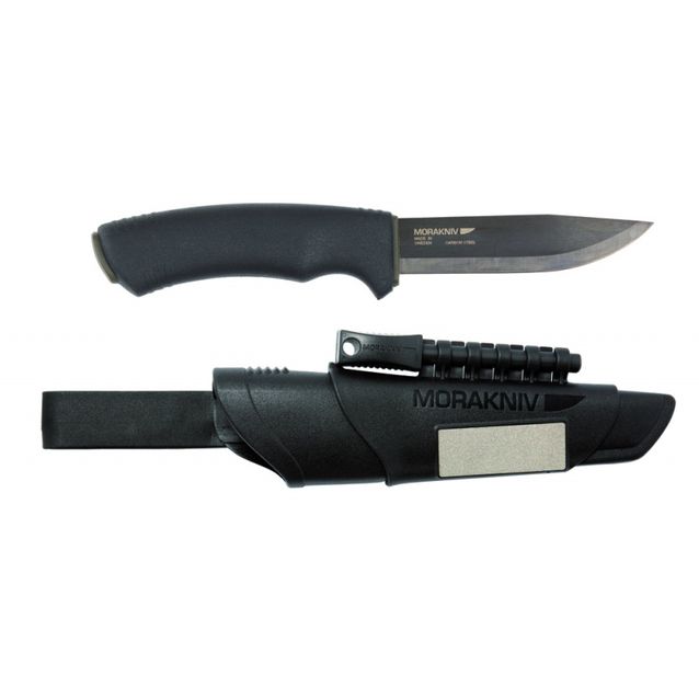 Puukko Morakniv Bushcraft Survival BlackBlade™, 3, 2mm, kipinäsytytin + teroitin