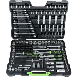 Räikkä- ja hylsysarja JBM 1/4"+3/8"+1/2", 216 osaa