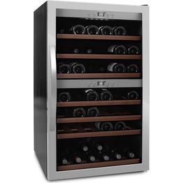 Viinikaappi mQuvée WineExpert 66 SW-66S, 59.5cm, 2 lämpötila-aluetta, vapaasti seisova, teräs